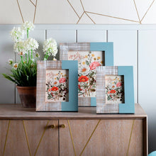 Last inn bildet i Galleri-visningsprogrammet, Fotoramme 28 x 2,2 x 33 cm Blå Tre Hvit