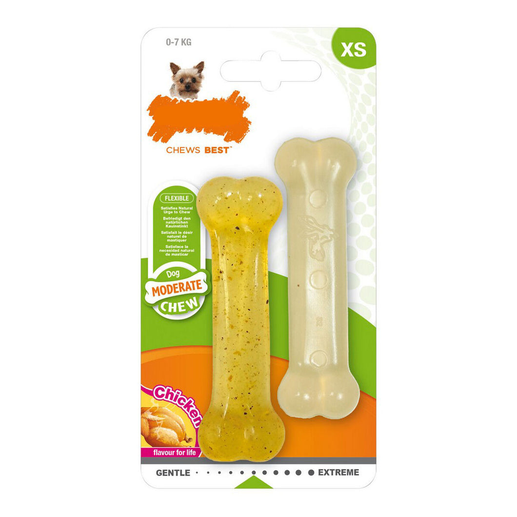 Dog teether Nylabone Moderate Chew Twin Kylling Termoplastisk XS-størrelse (2 pcs)