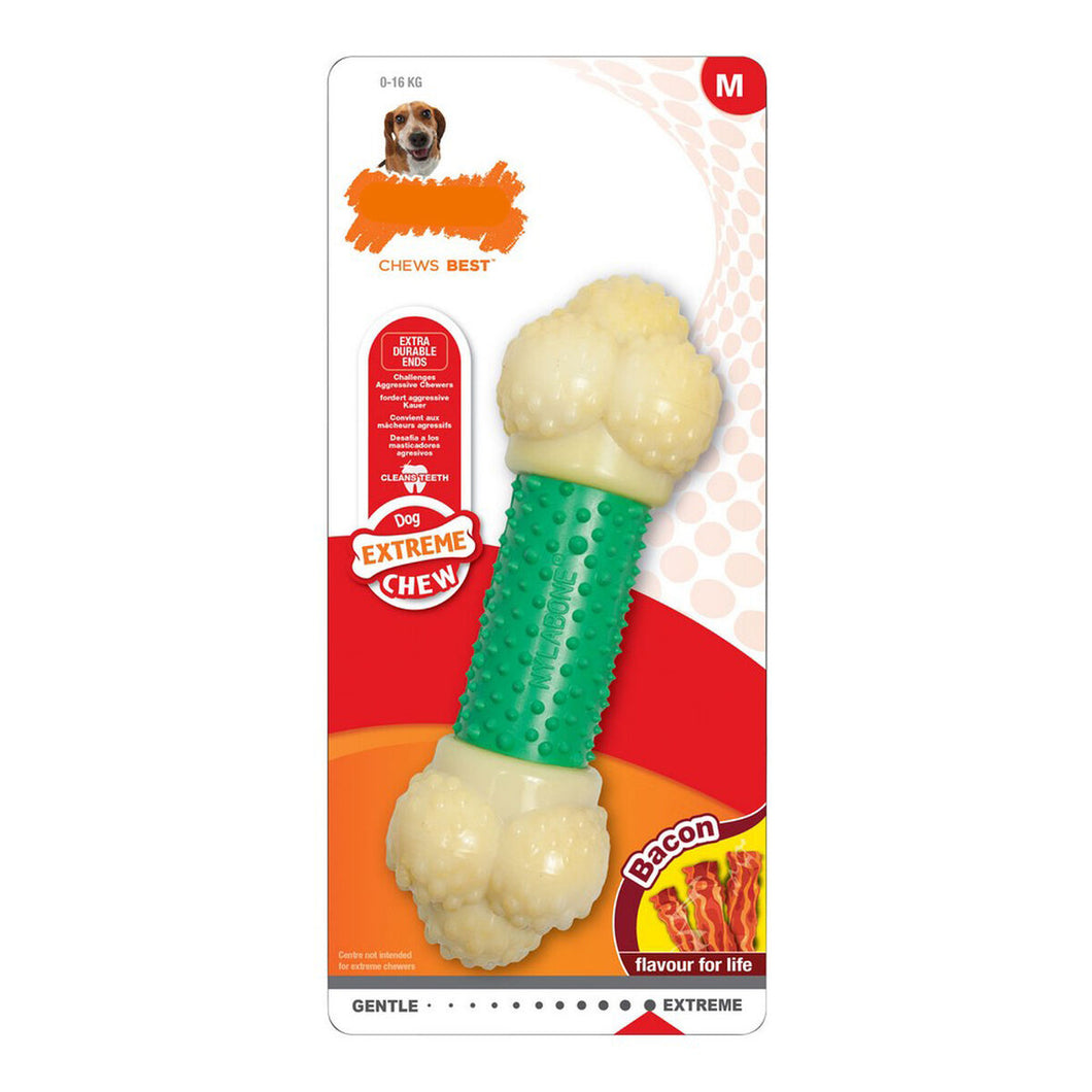 Dog teether Nylabone Extreme Chew Double Action Bacon Mint 2-i-1 Gummi Størrelse S Nylon