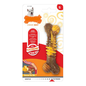 Dog teether Nylabone Extreme Chew Kjøtt Texturised Ost Naturell Størrelse XL Nylon