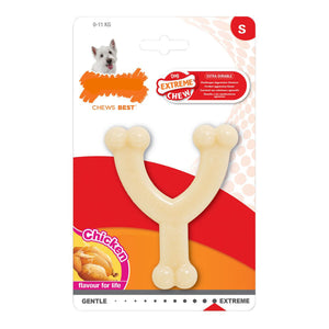 Dog teether Nylabone Extreme Chew Wishbone Størrelse S Kylling Nylon