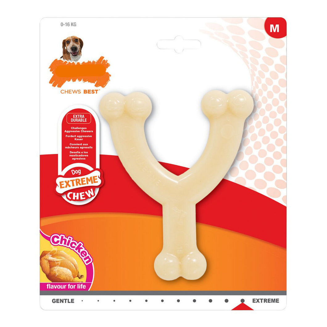 Dog teether Nylabone Extreme Chew Wishbone Størrelse M Kylling Nylon