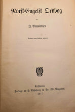 Last inn bildet i Galleri-visningsprogrammet, Norsk-engelsk ordbok fra 1917. Tittelblad.
