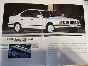 Brosjyre - 1991 BMW Program - felles brosjyre for samtlige BMW bilmodeller