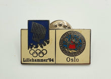 Last inn bildet i Galleri-visningsprogrammet, Pin fra Lillehammer OL i 1994 med Oslo kommunevåpen.
