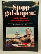 Last inn bildet i Galleri-visningsprogrammet, Stopp Galskapen - norske tegnere mot Jacques Chirac fra 1995. Forside.

