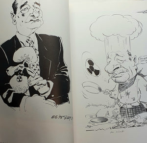 Stopp Galskapen - norske tegnere mot Jacques Chirac fra 1995. Fra innholdet.