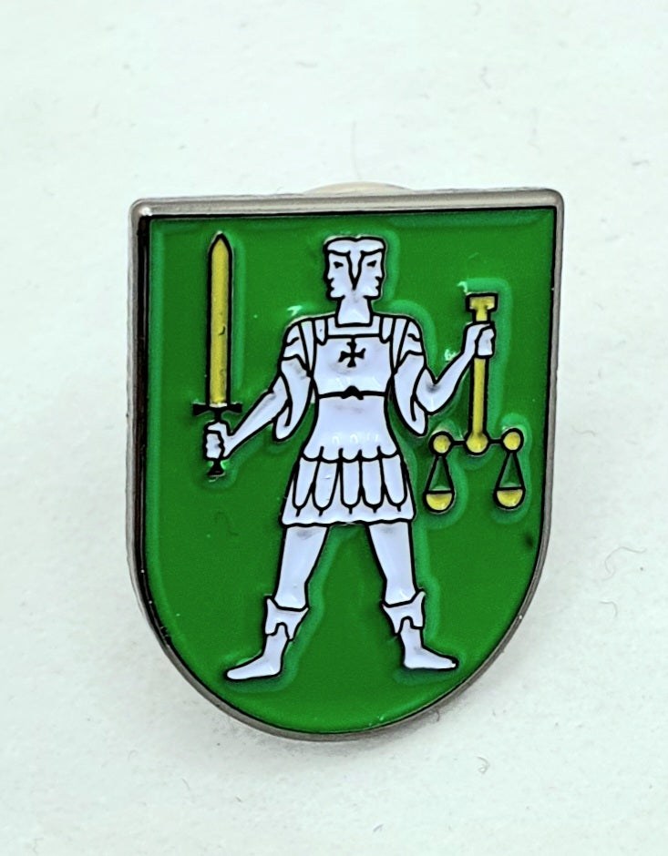 Kommune pin fra Kongsberg kommune i liten størrelse.