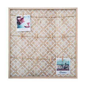 Fotoramme med Klemmer Atmosphera Naturell Tre MDF (48 x 48 x 2 cm)