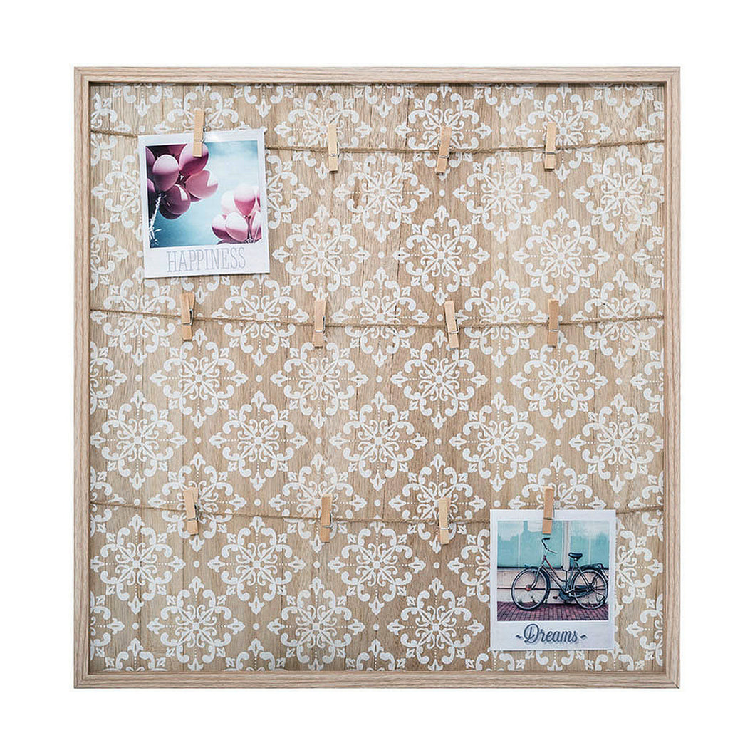 Fotoramme med Klemmer Atmosphera Naturell Tre MDF (48 x 48 x 2 cm)