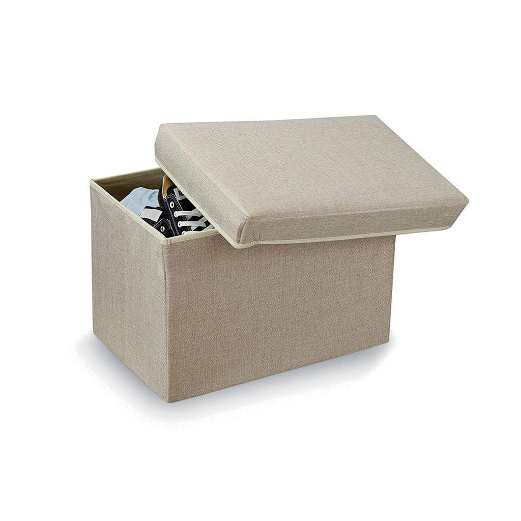 Puff Domopak Living Maison Oppbevaringsrom Beige Klut (49 x 31 x 31 cm)