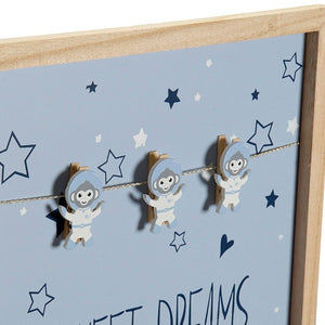 Fotoramme med Klemmer DKD Home Decor Sweet Dreams Tre MDF (40 x 40 x 3 cm) (2 pcs)