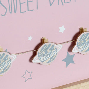 Fotoramme med Klemmer DKD Home Decor Sweet Dreams Tre MDF (40 x 40 x 3 cm) (2 pcs)