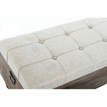 Last inn bildet i Galleri-visningsprogrammet, Foot-of-bed Bench DKD Home Decor Brun Krem 3 Deler Tre Polyester Aluminium Tradisjonell (119 x 41 x 42 cm) (3 pcs)
