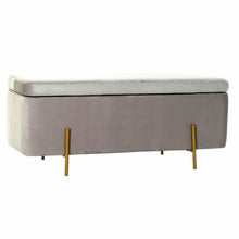 Last inn bildet i Galleri-visningsprogrammet, Krakk DKD Home Decor   Grå Gyllen Metall Polyester Fløyel (108 x 42 x 45 cm)
