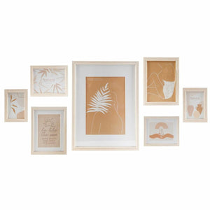 Fotoramme for vegg DKD Home Decor Krystall Moderne Tre MDF (7 pcs)