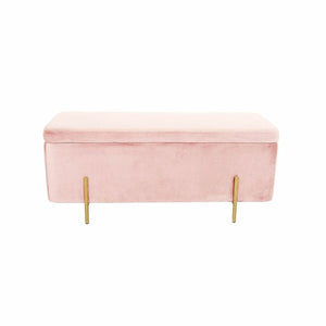 Krakk DKD Home Decor   Rosa Gyllen Metall Polyester Fløyel (110 x 44 x 44 cm)