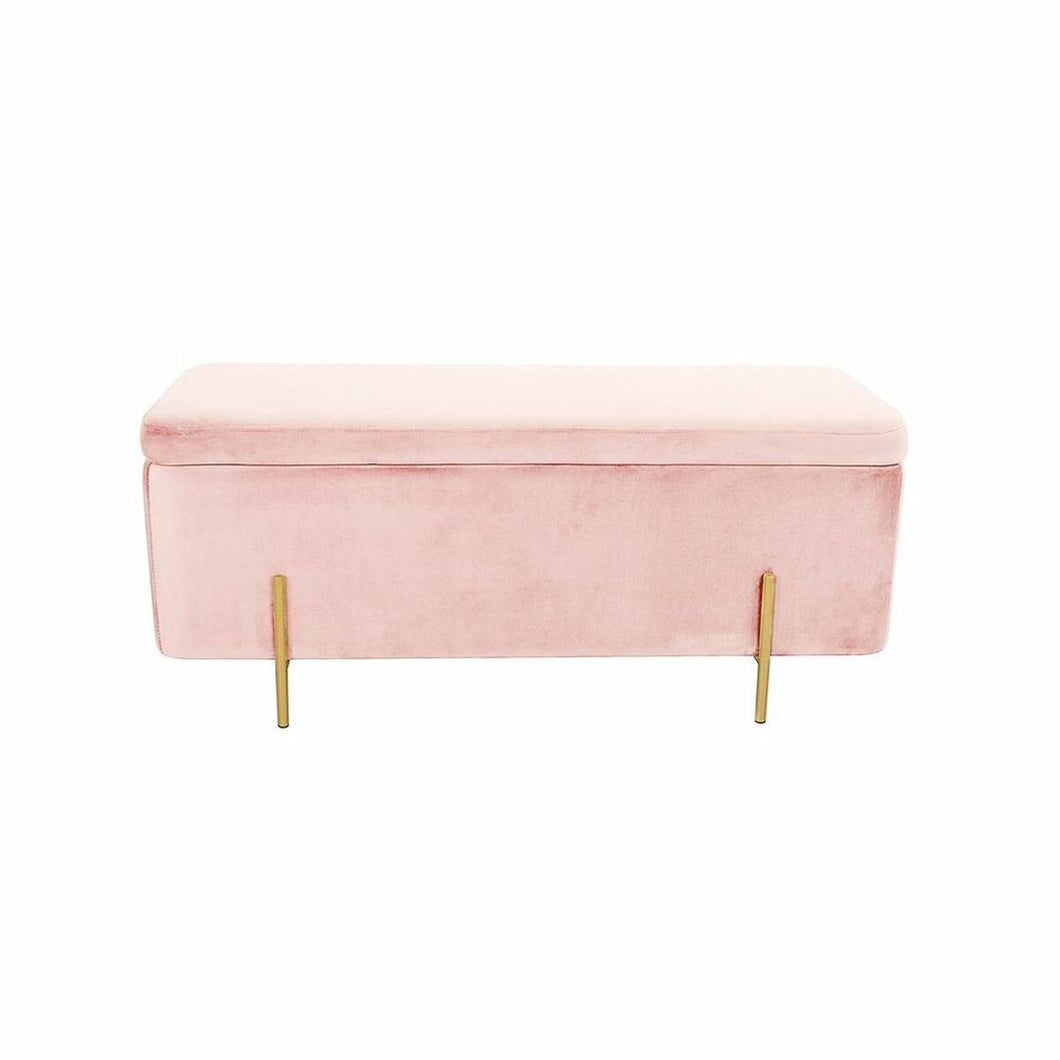 Krakk DKD Home Decor   Rosa Gyllen Metall Polyester Fløyel (110 x 44 x 44 cm)