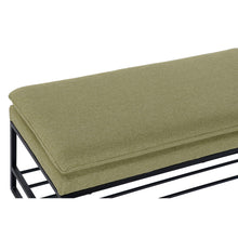 Last inn bildet i Galleri-visningsprogrammet, Foot-of-bed Bench DKD Home Decor Svart Grønn Polyester Aluminium Jern (80 x 36 x 35 cm)
