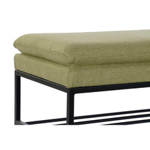 Last inn bildet i Galleri-visningsprogrammet, Foot-of-bed Bench DKD Home Decor Svart Grønn Polyester Aluminium Jern (80 x 36 x 35 cm)
