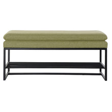 Last inn bildet i Galleri-visningsprogrammet, Foot-of-bed Bench DKD Home Decor Svart Grønn Polyester Aluminium Jern (80 x 36 x 35 cm)
