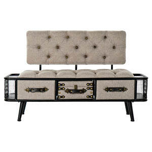 Krakk DKD Home Decor Svart Beige Polyuretan Metall (120 x 50 x 76 cm)