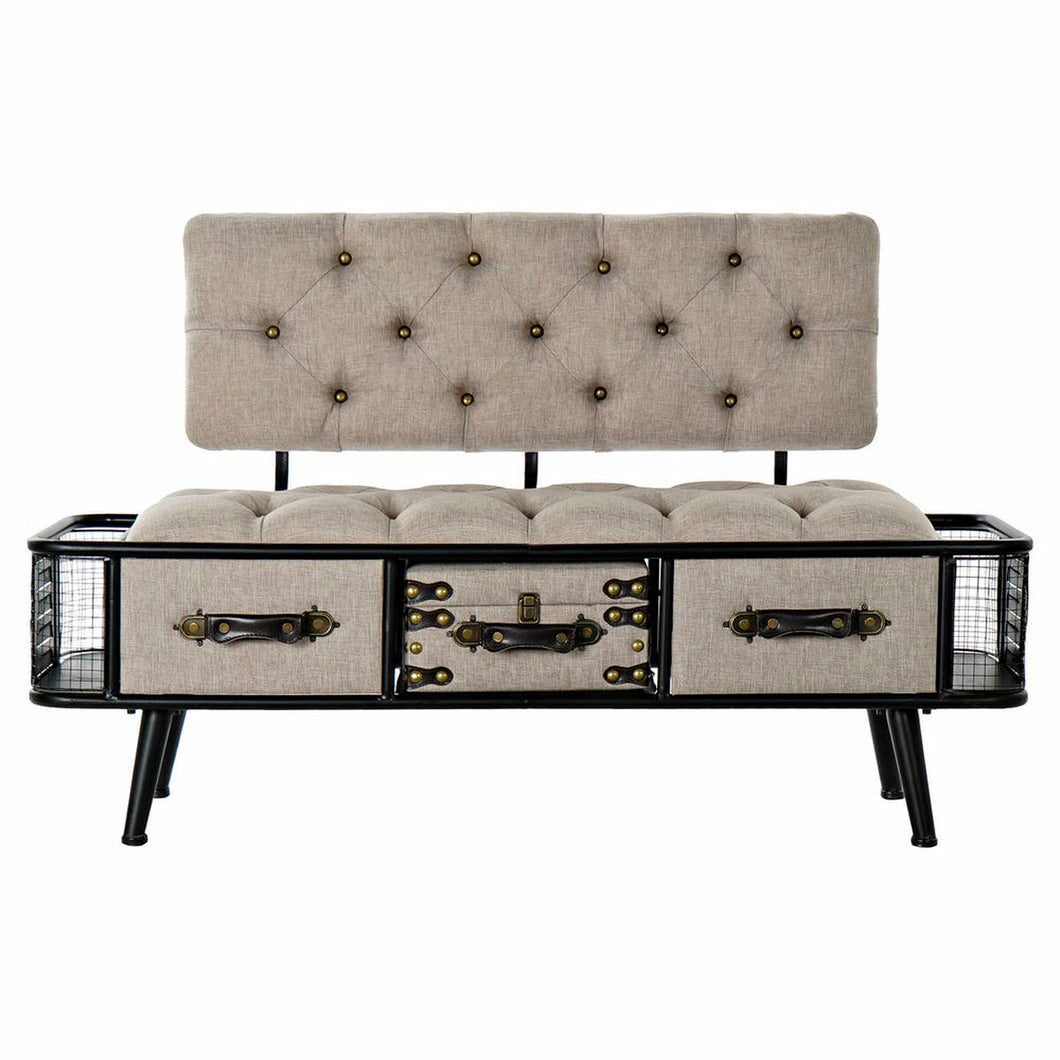 Krakk DKD Home Decor Svart Beige Polyuretan Metall (120 x 50 x 76 cm)