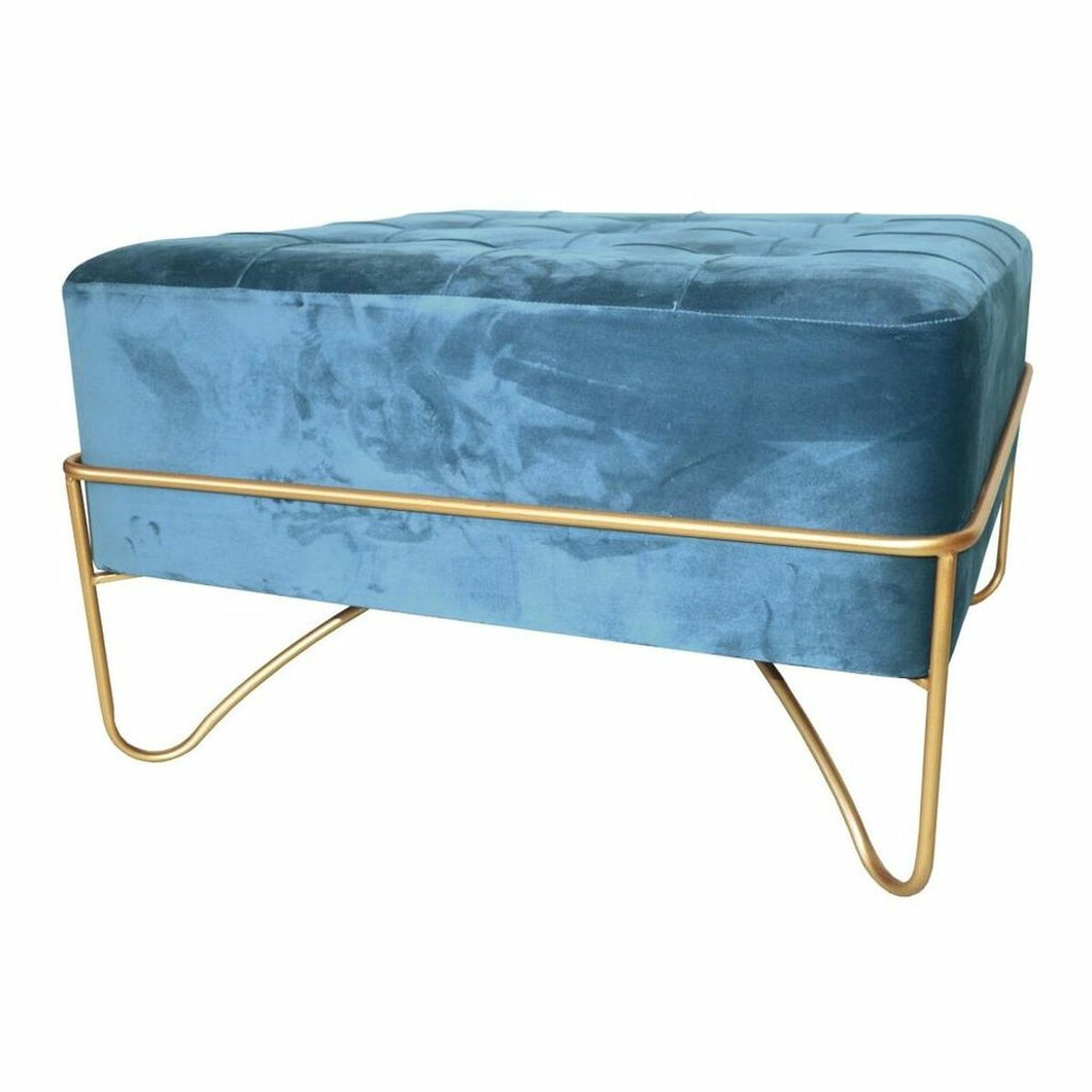 Krakk DKD Home Decor Blå Polyester Skum Metall Gyllen Tre MDF (80 x 80 x 47 cm)