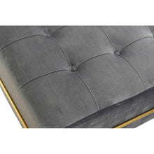 Last inn bildet i Galleri-visningsprogrammet, Krakk DKD Home Decor Grå Polyester Skum Metall Gyllen Tre MDF (80 x 80 x 47 cm)
