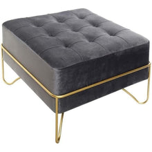 Last inn bildet i Galleri-visningsprogrammet, Krakk DKD Home Decor Grå Polyester Skum Metall Tre MDF (3 pcs) (80 x 40 x 42 cm)
