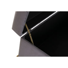 Last inn bildet i Galleri-visningsprogrammet, Krakk DKD Home Decor Grå Polyester Skum Metall Tre MDF (3 pcs) (80 x 40 x 42 cm)
