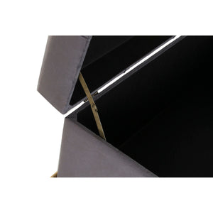 Krakk DKD Home Decor Grå Polyester Skum Metall Tre MDF (3 pcs) (80 x 40 x 42 cm)