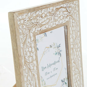 Fotoramme DKD Home Decor Treverk av mangotre Indianer (23 x 2 x 28 cm)