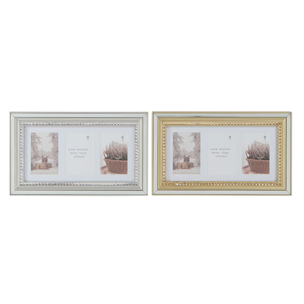 Fotoramme DKD Home Decor Luxury Sølv Gyllen Tradisjonell (46,5 x 2 x 28,5 cm) (2 enheter)