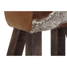 Last inn bildet i Galleri-visningsprogrammet, Krakk DKD Home Decor Svart Tre Brun Lær Hvit (50 x 35 x 75 cm)
