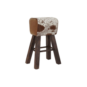 Krakk DKD Home Decor Svart Tre Brun Lær Hvit (50 x 35 x 75 cm)