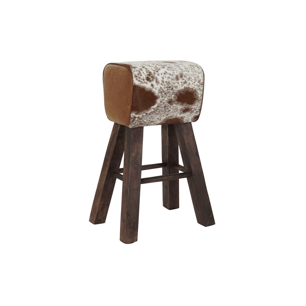 Krakk DKD Home Decor Svart Tre Brun Lær Hvit (50 x 35 x 75 cm)