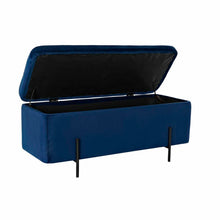 Last inn bildet i Galleri-visningsprogrammet, Krakk DKD Home Decor   Svart Blå Metall Polyester Fløyel (108 x 46 x 45 cm)
