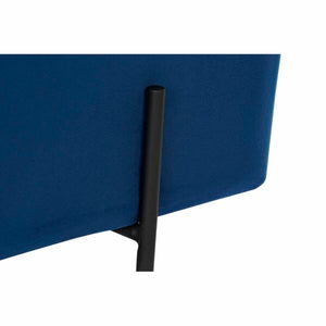Krakk DKD Home Decor   Svart Blå Metall Polyester Fløyel (108 x 46 x 45 cm)