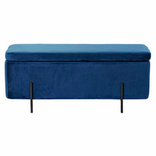 Last inn bildet i Galleri-visningsprogrammet, Krakk DKD Home Decor   Svart Blå Metall Polyester Fløyel (108 x 46 x 45 cm)
