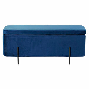 Krakk DKD Home Decor   Svart Blå Metall Polyester Fløyel (108 x 46 x 45 cm)