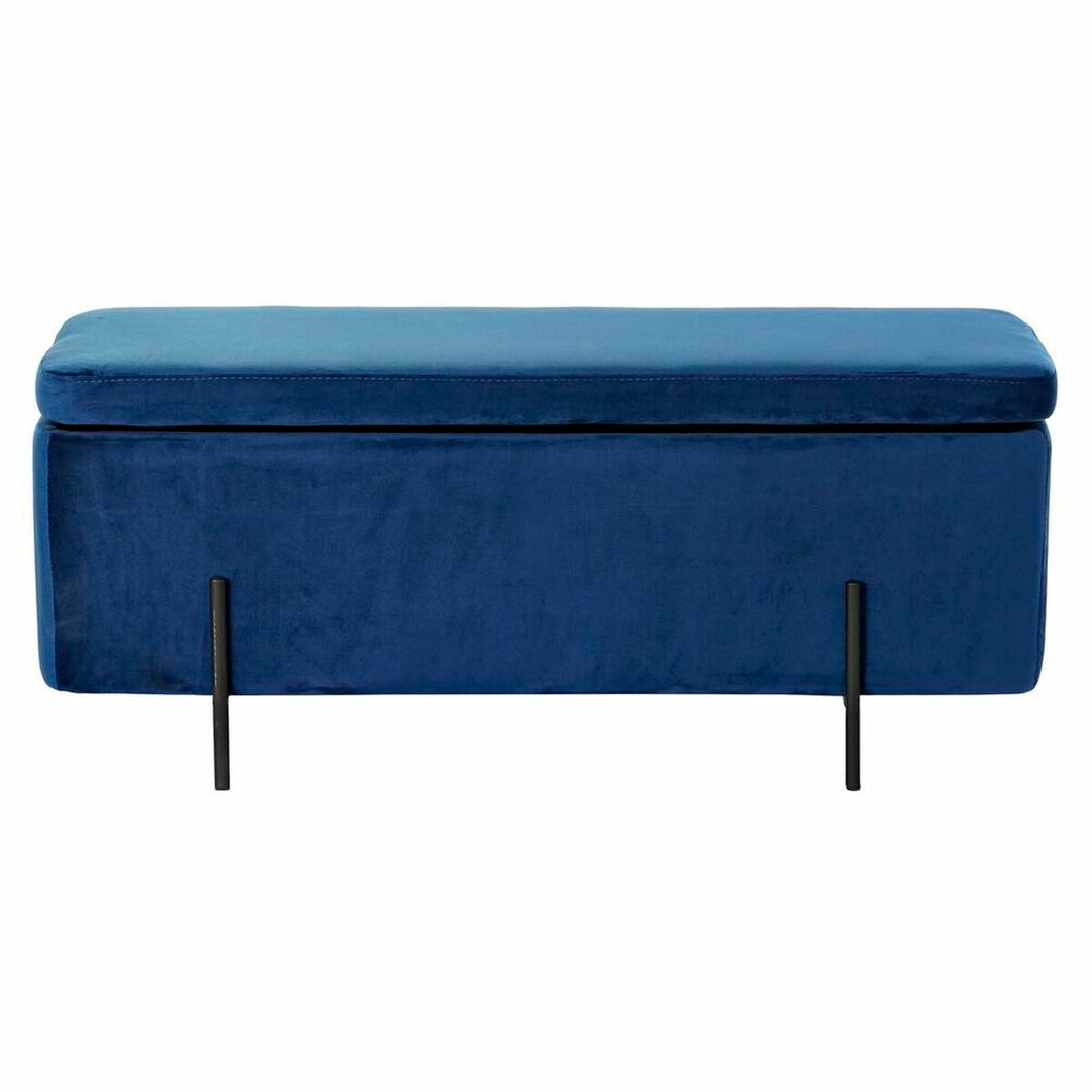 Krakk DKD Home Decor   Svart Blå Metall Polyester Fløyel (108 x 46 x 45 cm)