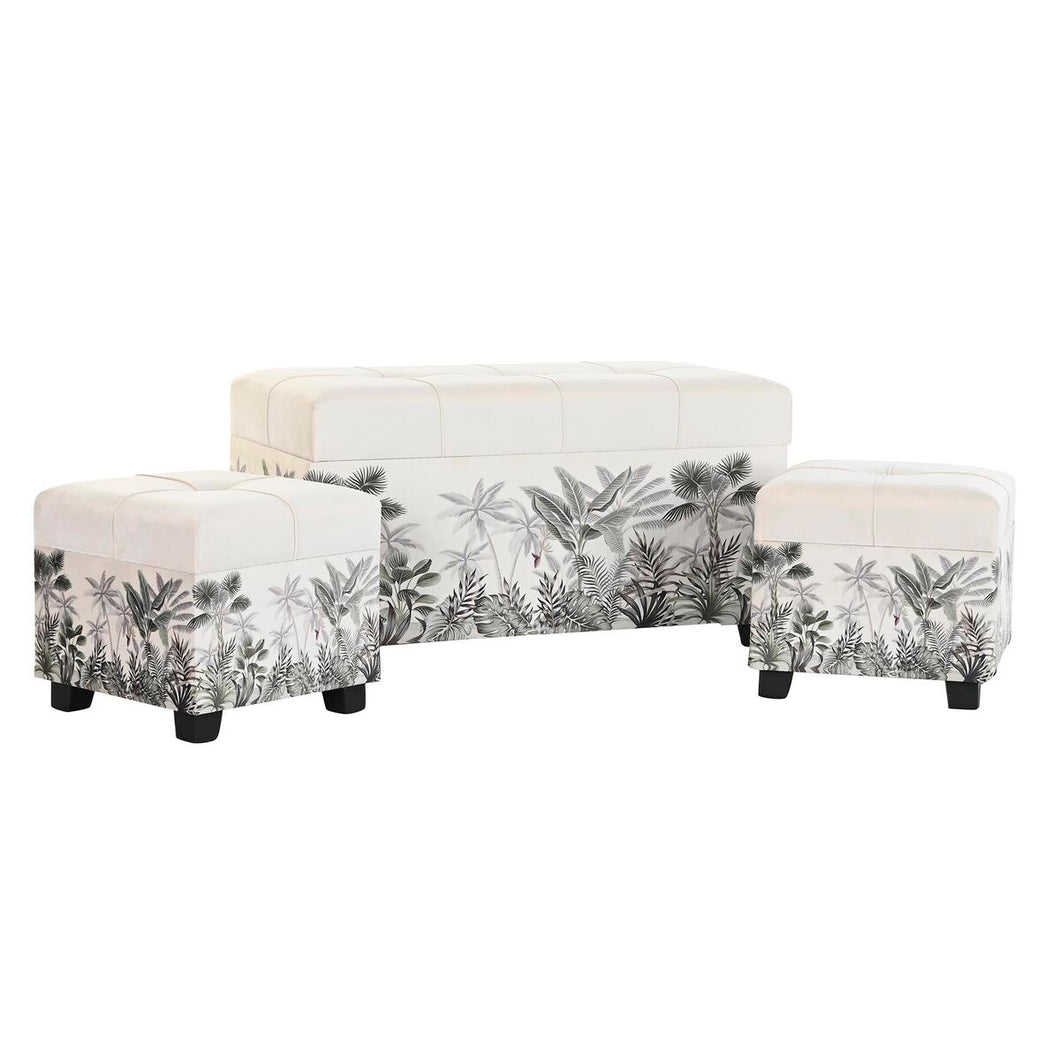 Krakk DKD Home Decor Svart Beige Grønn (3 pcs) (80 x 40 x 43 cm)