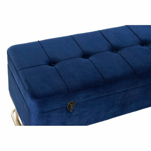 Krakk DKD Home Decor   Blå Gyllen Metall Fløyel (90 x 40 x 47 cm)