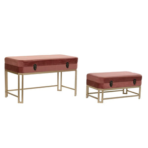 Krakk DKD Home Decor Rosa Gyllen (80 x 40 x 47 cm) (2 pcs)