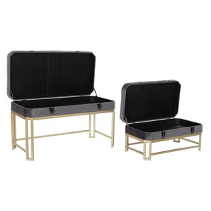 Krakk DKD Home Decor Grå Gyllen (80 x 40 x 47 cm) (2 pcs)