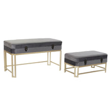 Last inn bildet i Galleri-visningsprogrammet, Krakk DKD Home Decor Grå Gyllen (80 x 40 x 47 cm) (2 pcs)
