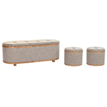 Last inn bildet i Galleri-visningsprogrammet, Krakk DKD Home Decor   Naturell Beige Tre Polyester (120 x 44 x 43 cm)
