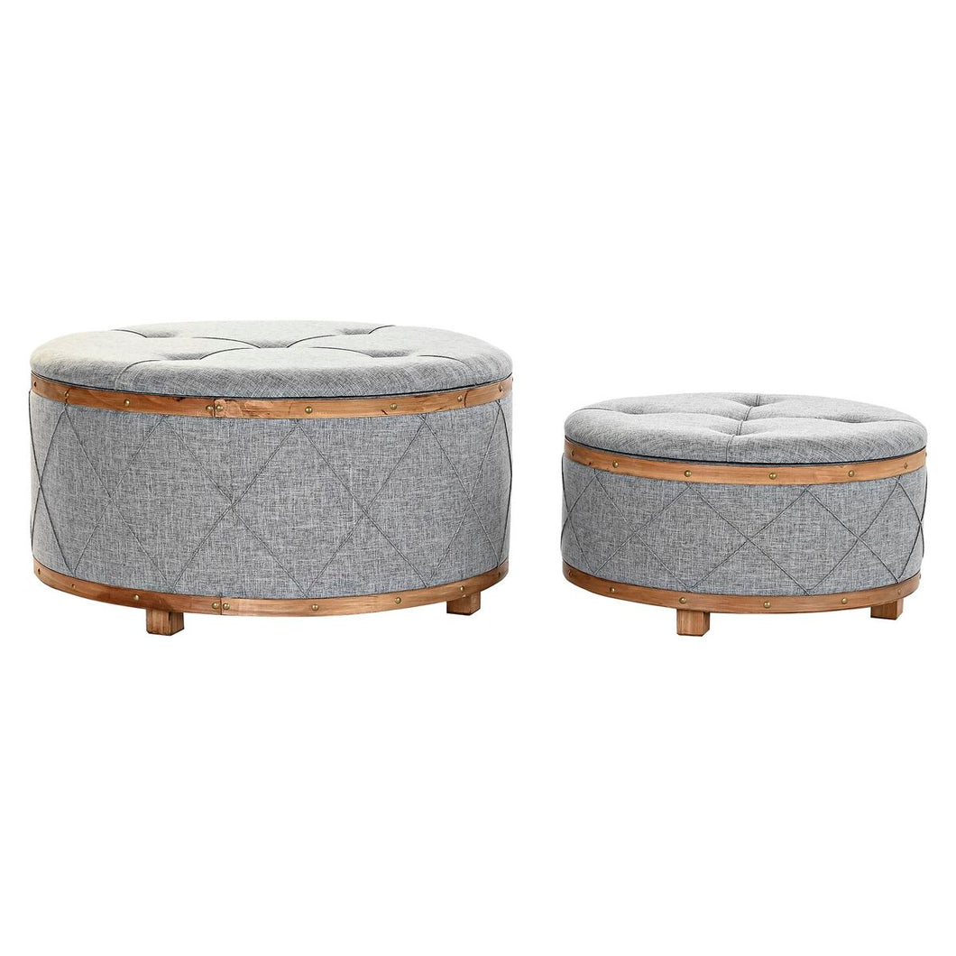 Krakk DKD Home Decor Naturell Lysegrp (80 x 80 x 43 cm) (2 pcs)