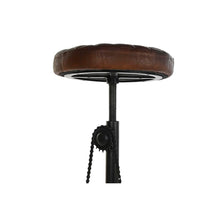 Last inn bildet i Galleri-visningsprogrammet, Krakk DKD Home Decor Metall Brun Lær (38 x 38 x 63 cm)
